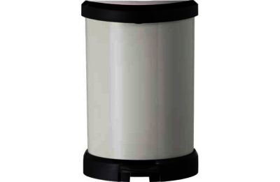 Curver 20L Deco Bin - Silver.